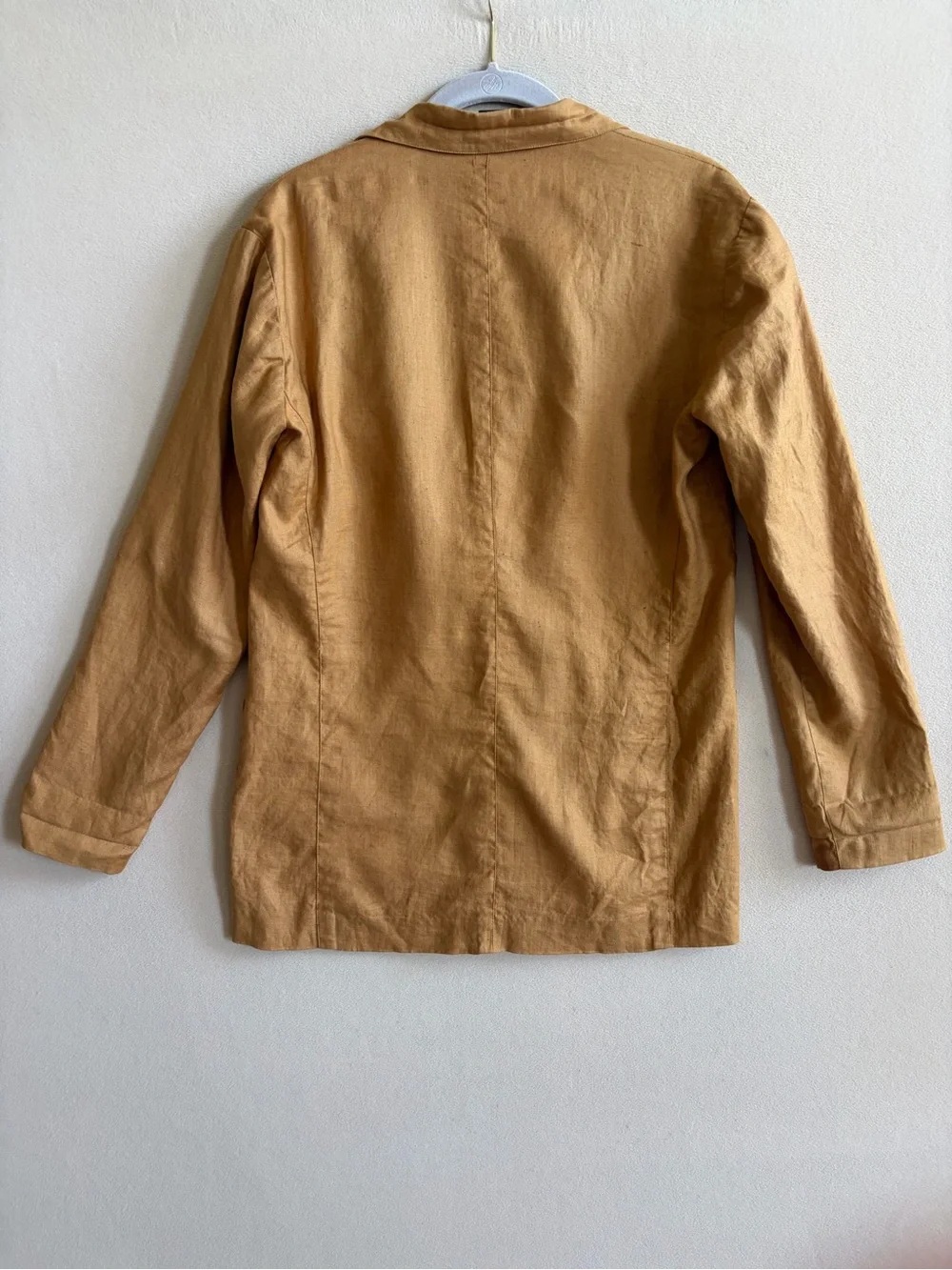 JCrew 100% Linen Camel Brown Blazer Jacket Size 4 Vtg 90s